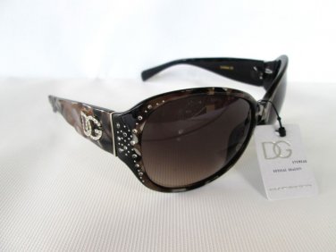 Nice Looking Round Oval Women Sunglasses Shades, Smoke Black Lens & Rhinestones