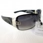 Round Shield Women Sunglasses, Shades With Light Black Lens, Plastic Metal Frame