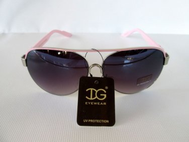 Light Pink New Arrival Round Oval Women Sunglasses, Shades With Black Smoke Lens