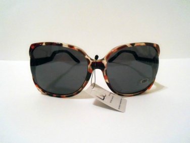New Womens Oval Sunglasses With Black Lens, Red, Black, Green & Orange Frames