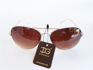 Ladies Aviator Sunglasses With Brown & Dark Lens & Blue, White & Purple Frames