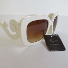 High Fashion Big Lens Ivory Color Women Sunglasses & Shades with Brown Lens.