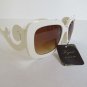 High Fashion Big Lens Ivory Color Women Sunglasses & Shades with Brown Lens.