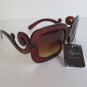 Big Lens Leopard Style Women Sunglasses, Shades with Black Frames & Brown Lens.