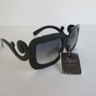 Big Lens High Fashion Popular Women's Sunglasses with Black Frames & Smoke Lens.