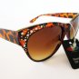 New Fashion Design Women Brown Cat Eye Retro Classic Sunglasses With Rhinestones
