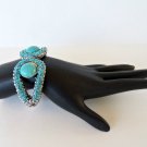 Brand New High Fashion Women's Bracelet Bangle Turquoise Stone with Rhinestones