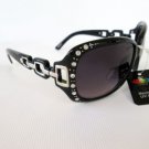Outdoor Wear Women's Sunglasses with Rhinestones and Black Frames #ZM8067