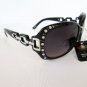 Outdoor Wear Women's Sunglasses with Rhinestones and Black Frames #ZM8067