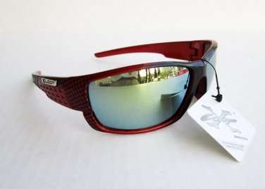 Very Light Weight Multi-color Men's Sporty Outdoor Sunglasses With Red Frames