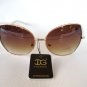 Good Brand New Popular Style Brown Sunglasses With White Frames For Women