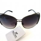 Brand New Good Design Women's Sunglasses With Black Lens and Black Metal Frames