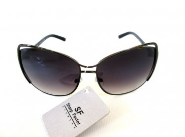 Brand New Good Design Women's Sunglasses With Black Lens and Black Metal Frames