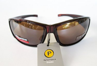Good Performance Shades Light Weight Sporty Brown Sunglasses With Brown Frames