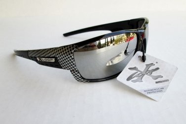 Brand New Men Sporty Light Weight Mirror Sunglasses Shades With Checkered Frames