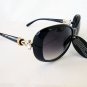 Designer's Style New Black Round or Oval Women's Sunglasses with Rhinestones