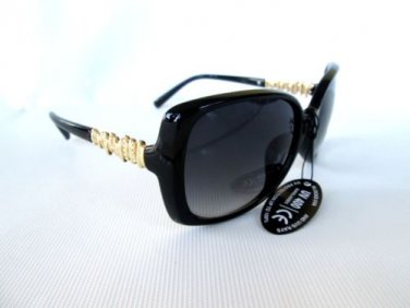 New Arrival Women Sunglasses with Black, Brown, Tortoise Frames with Gold Temple