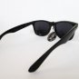 Black Retro 80s Wayfarer Sunglasses with Solid Black Plastic Flexible Frames