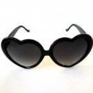 New Arrival Women's Oval or Heart Shape Sunglasses With Black Lens and Frames