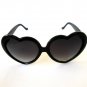 New Arrival Women's Oval or Heart Shape Sunglasses With Black Lens and Frames