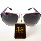 Brand New Women's Aviator Sunglasses & Eyewear With Black Lens & Black Frames