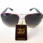 Brand New Women's Aviator Sunglasses & Eyewear With Black Lens & Black Frames