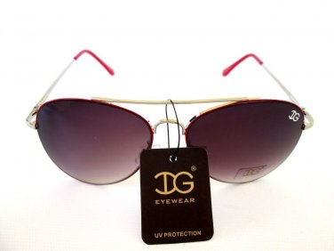 Popular Women Aviator Sunglasses With Light Black, Light Red or Smoke Lens - NEW