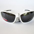 Performance Shades Super Light Weight Sporty Black Sunglasses With White Frames