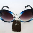 Round Big Lens Women's Sunglasses With Smoke Lens & Baroque Swirl Arms Eyewear