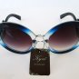Round Big Lens Women's Sunglasses With Smoke Lens & Baroque Swirl Arms Eyewear