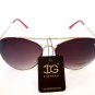 Brand New Women's Aviator Oval Sunglasses & Shades With Red Temple & Smoke Lens