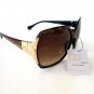 New Oval Shape Women's Brown Sunglasses & Shades With Tortoise & Gold Frames