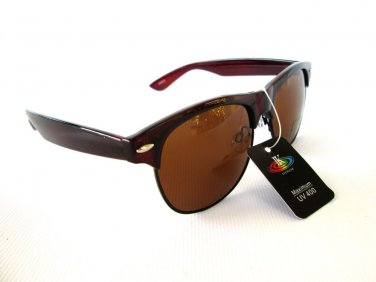 Good Men Sunglasses Wayfarer Shades Dark Brown Frame with Brown Lens  - NEW!