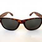 New Men's Aviator Sunglasses Wayfarer with Tortoise Frames & Light Black Lens