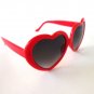 New Arrival Women's Oval or Heart Shape Sunglasses With Smoke Lens & Red Frames