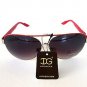 Popular Oval Shaped Women's Sunglasses & Shades with Black Lens and Red Frames