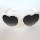 Good Style Women Oval or Heart Shape Sunglasses With Smoke Lens & Whited Frames