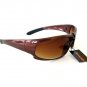 Light Weight Outdoor Men Sporty Sunglasses and Shades with Brown Lens & Frames