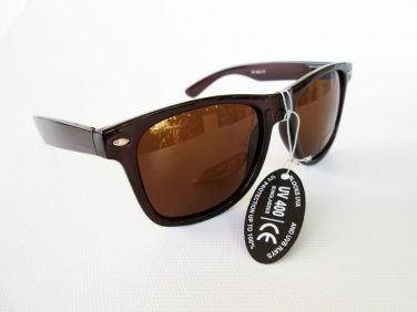 Men Sunglasses Aviator Style With Brown Metal Frames and Brown Lens  - NEW!