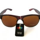 Brand New Men's Sporty Aviator Sunglasses and Shades With Black and Brown Lens