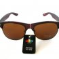 Brand New Men's Sporty Aviator Sunglasses and Shades With Black and Brown Lens