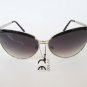 Womens Cat Eye Women Sunglasses with Black and Brown Lens