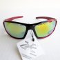 Sporty Sunglasses With Mirror Lens and Blue, Red, Orange and Red Frames