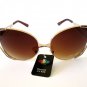 Popular Oval Shaped Women Sunglasses with Brown Lens & Metal Frames - NEW