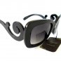New Semi-square Women Sunglasses With Light Black Lens & Baroque Swirl Frames