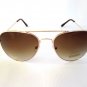 Brand New Men Brown Aviator Sunglasses With Brown Lens & Gold Metal Frame #577G