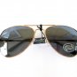 Popular Style Light Black Men's Aviator Sunglasses With Gold Metal Frames - NEW