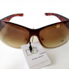 Popular Style High Fashion Women Shield Sunglasses with Tortoise & Black Frames