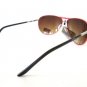 New Arrival Women's Aviator Sunglasses Shades with Brown Lens & Orange Frames