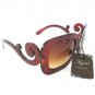 Popular Style Baroque Swirl Frames Brown Lens Women's Sunglasses & Shades - NEW